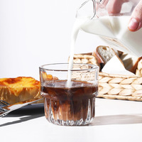 Tasse à café en verre 160-330 ml, compatible lave-vaisselle, sans danger pour les aliments, compatible micro-ondes, logo personnalisable, usage domestique, bureau, hôtel, minimaliste, individuelle