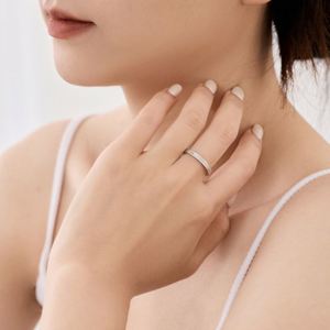 Dylam New Arrival Design Thin Tiny 925 Silver Wedding Band Fine Women Daily Wear Jewelry <b>Rings</b> with Sparkling <b>Iced</b> Out Surface - Product Image 4