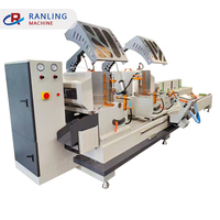 Máquina de corte de perfil de aluminio de doble cabezal con ahorro de energía Máquina de corte de esquina de aluminio automática de 90 45 grados con ERP