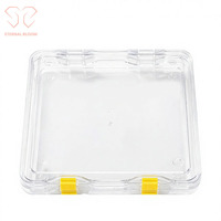 Boîte de rangement transparente à suspension 175x175x25mm anti-oxydation pour colliers, grands bracelets et bracelets épais