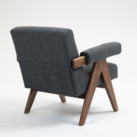 Fauteuil individuel moderne de luxe en tissu lin, fauteuil relax minimaliste pour la maison, le bureau à domicile, adapté à la chambre à coucher, au salon