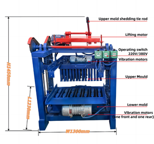 Máy làm gạch nhỏ 220V từ Malaysia thiết kế mới Hướng dẫn sử dụng gạch lồng vào nhau cho cát xi măng sử dụng đất sét làm nguyên liệu - Product Image 2