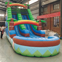 Toboggan aquatique gonflable géant pour usage commercial en extérieur, parc d'aventure gonflable, parc de trampoline, utilisation en jardin, centre commercial, résidentiel