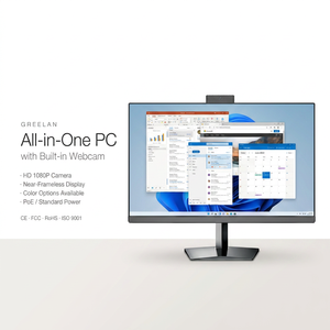 PC All-in-One con fotocamera HD 1080P, Intel Core i7, <span class=keywords><strong>computer</strong></span> desktop aziendale, SSD, workstation per videoconferenze, lezioni online e scuola a distanza. - Product Image 1
