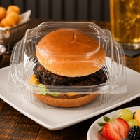 Transparent PET En Plastique Blister À Clapet Fast Food Emballage Boîte Alimentaire À Emporter Hamburger Conteneur