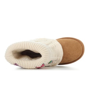 Bottes <span class=keywords><strong>de</strong></span> <span class=keywords><strong>neige</strong></span> pour filles en daim doublées <span class=keywords><strong>de</strong></span> laine YL-26113, bottes d'hiver pour enfants en bas âge, ODM OEM - Product Image 5