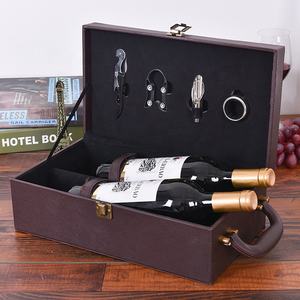 Fabrik Großhandel <span class=keywords><strong>2</strong></span> Flasche Leder Wein Präsentation sbox Großhandel Wein Geschenk <span class=keywords><strong>box</strong></span> Verpackung und benutzer definierte Wein Versand boxen - Product Image 2