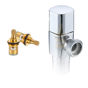 Vente directe d'usine, prix bas, robinet d'angle universel en laiton carré, écologique, pour eau froide et chaude, finition chromée - Product Image 2