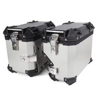 Boîte latérale de moto 38L, ensemble de trois valises de voyage, coffre arrière en alliage d'aluminium gaufré X, coffre électrique à démontage rapide, Guangdong