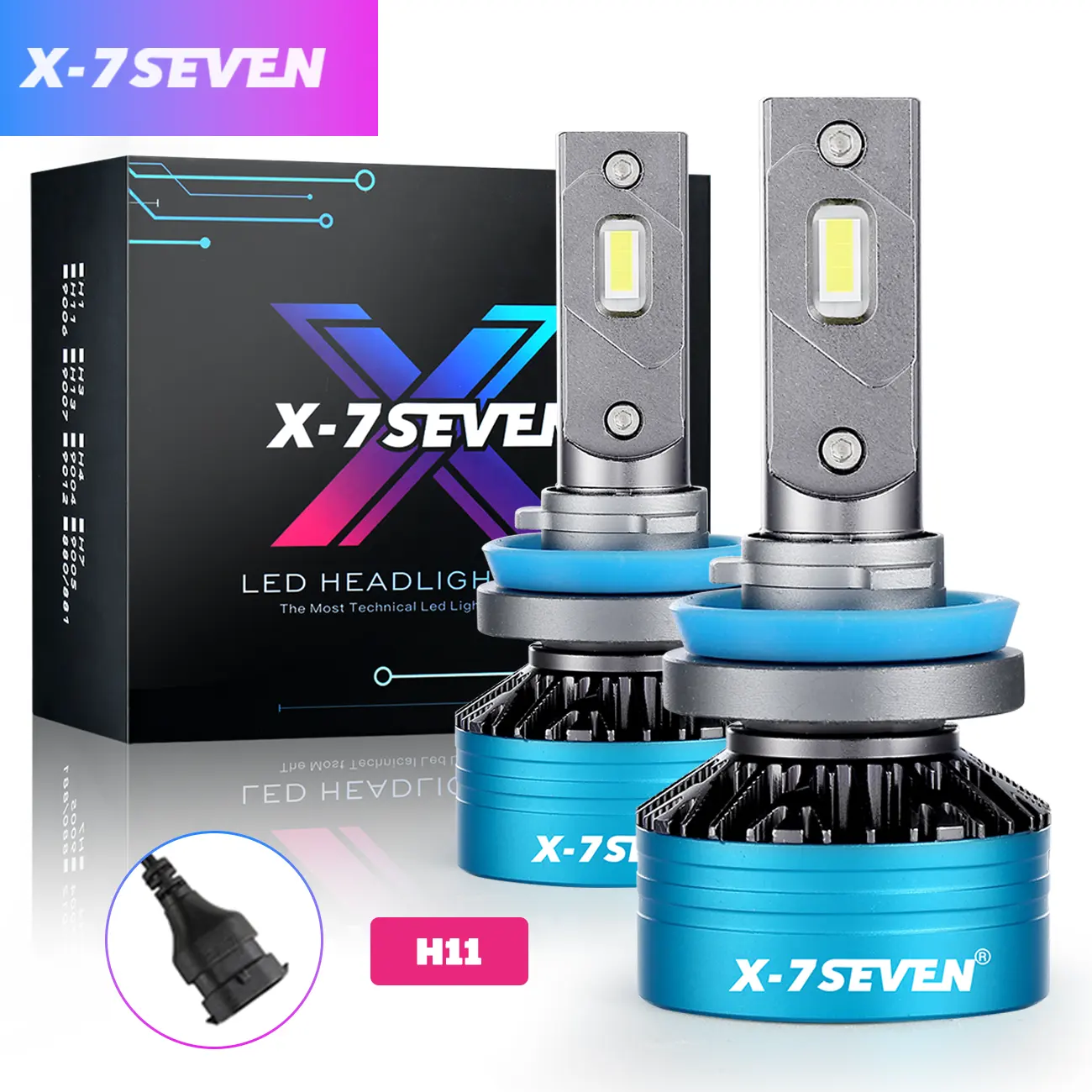 X-7SEVEN 24V 2024 tăng cường bộ giải mã Apollo Gen3 chuyển đổi Kit Faro led h7 140 Wát 28000LM tự động hệ thống chiếu sáng phổ xe ô tô xe tải