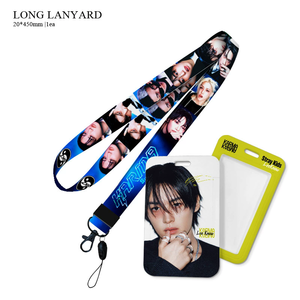 卸売り K-POP アイドルグループ Stray Kids KARMA FELIX HYUNJIN BANG CHAN フォトカードケース付き ロング ランヤード ネックストラップ - Product Image 5