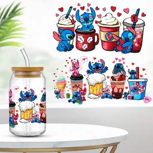 Transferencias DTF UV impermeables para vasos, sin necesidad de calor, para tazas de café de 16 oz, etiquetas adhesivas de flores, venta al por mayor - Product Image 5