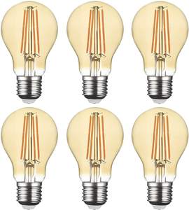 A60 एलईडी फिलामेंट बल्ब E27 E26 2w 4w 6w 8w 12w स्पष्ट रेट्रो एडीसन सुपर उज्ज्वल दीपक प्रकाश - Product Image 5