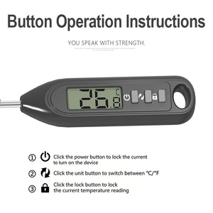 <span class=keywords><strong>Thermomètre</strong></span> alimentaire numérique <span class=keywords><strong>électronique</strong></span> avec capteur haute précision, <span class=keywords><strong>thermomètre</strong></span> <span class=keywords><strong>professionnel</strong></span> pour la cuisine et le barbecue - Product Image 6