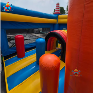 Château gonflable multifonctionnel sur le thème des voitures de course, combo et gonflables avec matériau en PVC, installation facile, capacité maximale de 5 à 10 personnes, en vente - Product Image 6