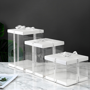 Caja <span class=keywords><strong>de</strong></span> Plástico Transparente para Pasteles <span class=keywords><strong>de</strong></span> Grado Alimenticio, <span class=keywords><strong>de</strong></span> 4, 6, 8, 10 y 12 Pulgadas, para Exhibición, Empaque y Almacenamiento <span class=keywords><strong>de</strong></span> Pasteles <span class=keywords><strong>de</strong></span> Boda y Cumpleaños, Venta al Por Mayor - Product Image 3