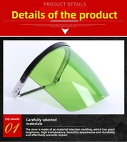 Masque de protection facial industriel personnalisé, design original, en polycarbonate transparent, coupe-vent, protection faciale en plastique de sécurité