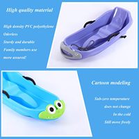 Planche à neige en HDPE épaissie, résistante au froid et à l'usure, pour enfants, utilisation en parc d'attractions, avec poignées de traîneau et pelle à neige