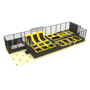 Petite aire de jeux pour enfants à prix d'usine équipement d'intérieur Bungee Jumping Square <span class=keywords><strong>Trampoline</strong></span> Park - Product Image 1
