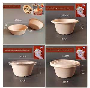 Envase Biodegradable para Comida para Llevar, Caja Bento para Comida Rápida, Caja de Papel para Almuerzo de Pulpa de Paja de Trigo - Product Image 2