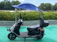 Auvent pliant manuel pour vélo électrique, moto et tricycle, protection solaire et pluie, revêtement noir