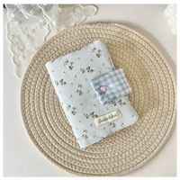 Sac de rangement portable pour journal intime, design floral, motif simple en polyester, pour filles