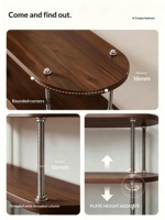 Étagère en acier et bois à 5 niveaux de style chinois, support à fleurs pour salon, meuble de rangement latéral pour chambre, étagère ouverte pour cuisine et entrée