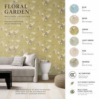 Papier peint non tissé respirant à motifs floraux aquarelle pour salon, hôtel et bureau – Rénovation commerciale en gros