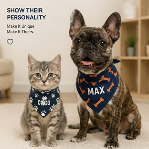 Bandana personnalisée pour animaux de compagnie, foulard pour chien, écharpe triangulaire pour chat et chien, accessoires pour animaux de compagnie avec logo personnalisé, vente en gros - Product Image 4