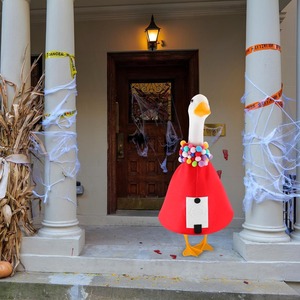 Costume d'oie mignon Halloween Pom Poms boules Costume pour <span class=keywords><strong>décoration</strong></span> <span class=keywords><strong>de</strong></span> pelouse vêtements d'oie pour Statue <span class=keywords><strong>de</strong></span> ciment extérieur jardin cour Patio Art - Product Image 6