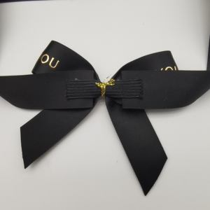 E-Magic Offre Spéciale Vente en Gros Personnalisé Écologique Pré-attaché Satin Cadeau Emballage Ruban Arcs Avec Boucle Élastique - Product Image 5