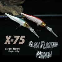 Leurre de pêche méné flottant stocké 105mm 8.5g transfert de poids pour la plongée profonde longue Distance 3m leurre dur artificiel