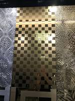 Carreaux de sol décoratifs en céramique dorée 120x60cm, carreaux de moquette brillants 60x60cm