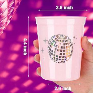 Vasos para Despedida de Soltera de 16 oz, Vasos de Plástico Reutilizables y Duraderos con Serigrafía para Recuerdos con Temática Disco - Product Image 4