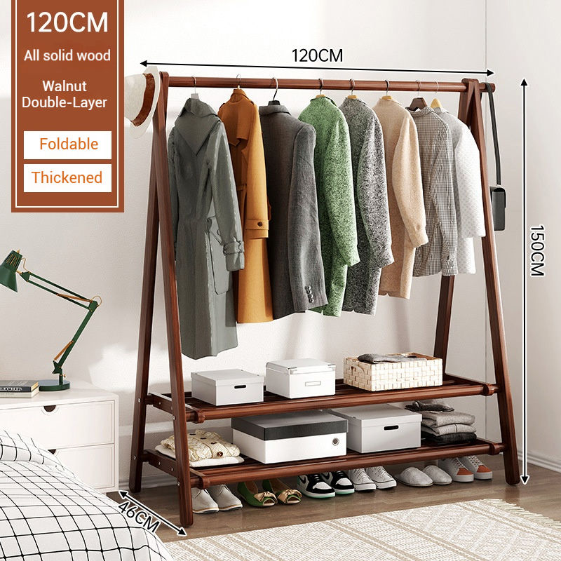 สีไม้วอลนัทคู่ขนาด120*46*150ซม. สไตล์ไม้เนื้อแข็ง