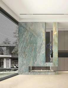 Marbre bleu pierre de luxe, grande dalle, design moderne pour les comptoirs de salle de bain d'hôtel, les murs, les sols - Product Image 2