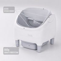 EV Tech EVHA011 WLAN-gesteuerte Automatische Selbstreinigende 68L Hochwertige ABS-Kunststoff Katzentoilette