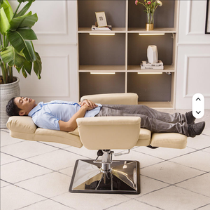 Fauteuil de Barbier Inclinable en Cuir avec Pompe Hydraulique Robuste, Réglable en Hauteur, Résistant aux Rayures et Imperméable pour Écoles et Hôpitaux - Product Image 4