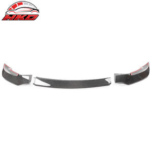 Pour Tesla Model 3 2017-2023 Track Pack Noir Brillant Fibre de Carbone CF Lèvre de Pare-chocs Avant Kit Carrosserie de Haute Qualité - Product Image 4