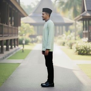 Kilang OEM Jahit Pukal Borong Kebaya Riau, Conjunto Modesto Musulmán de Algodón Floral sin Plancha, Producción de Marca Privada, Pukal - Product Image 3