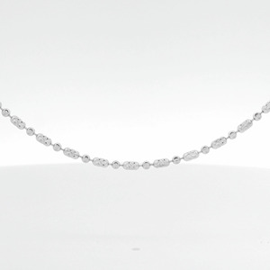 Collar Romántico de Cadena con Diamantes Finos y Luna Creciente Blanca en Platino Pt950 para Damas, Joyería Delicada Apilable - Product Image 4