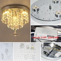 Plafonnier LED rond intelligent en cristal moderne, personnalisé pour couloir, salon, appartement, bureau à domicile, chambre à coucher, lumière décorative