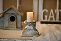 Support de bougie en bois fait à la main, haute détresse, secteur de mariage Antique, Combo pour décoration de la maison, Table à manger
