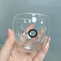 Tasses à café ou à thé en verre borosilicate haute qualité, à double paroi, faites à la main, isolées, 80 ml, 150 ml, 250 ml, mugs à café