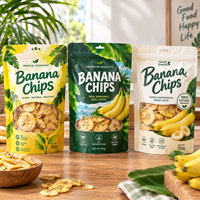 Sachet d'emballage alimentaire personnalisé imprimé pour chips de banane, chips de pommes de terre, snacks, biscuits et noix