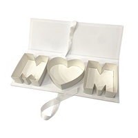 Stock (Personnalisable) Fête des Mères Flip Mère Boîte Ruban Rectangulaire Fleur Boîte Cadeau pour Mère Amour Mère Boîte à Fleurs