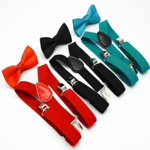 Epsilon bambini ragazzi <span class=keywords><strong>bretelle</strong></span> ragazze regolabili papillon Set <span class=keywords><strong>bretelle</strong></span> matrimonio cravatte Vintage accessori bambini <span class=keywords><strong>con</strong></span> papillon - Product Image 1