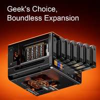 AMD Ryzen 7 8845HS Mini PC NAS 6-Bay HDD 5-Slot NVMe SSD OCuLink SFP+ 10GbE Gaming Office Server Workstation WTR MAX.