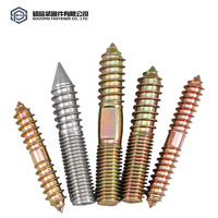 Vis de connexion à double filetage en acier au carbone, embout hexagonal à pointe acérée, M6 M8 M10, quincaillerie polyvalente, grade 8, autoperceuse