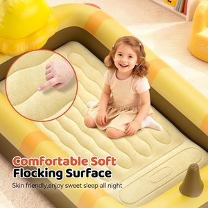 Bee Shaped Kids <b>Inflatable</b> Travel Bed with Safety Rails for Toddlers Camping Home - Product Image 5